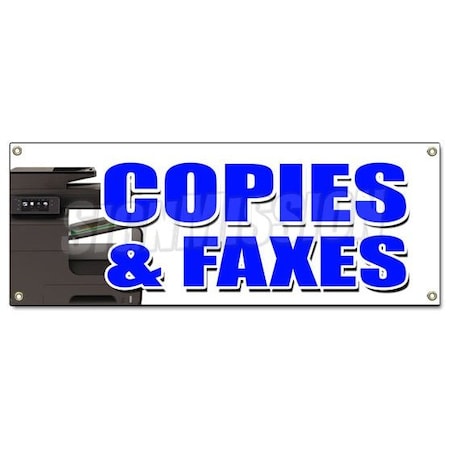 COPIES & FAXES BANNER SIGN Office Supplies Po Box Copy Fax Ups Usps